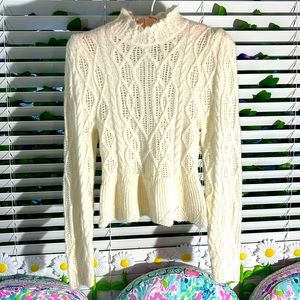 Express creamy light mock turtleneck sweater